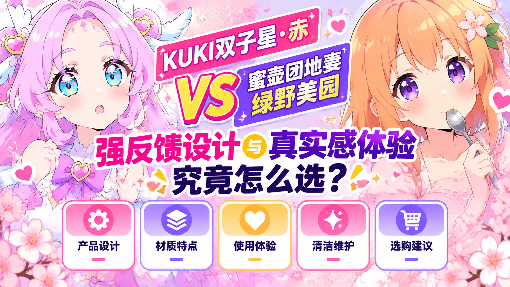 KUKI双子星·赤 vs 蜜壶团地妻绿野美园：纯高刺激和高刺激真实感怎么选？
