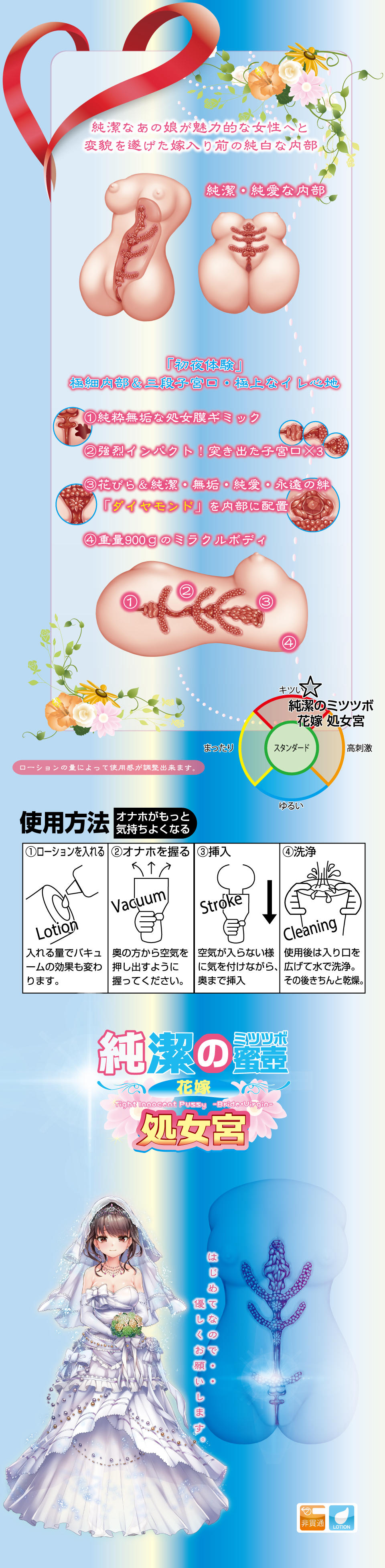对子哈特纯洁蜜壶 花嫁 处女宫-处女膜构造・极细内部・超肉厚感・三段子宮口