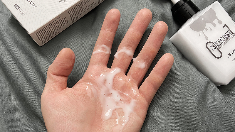 像jing液的菊花缓痛润滑油是怎么样的?开箱JEUSN仿精润滑油!